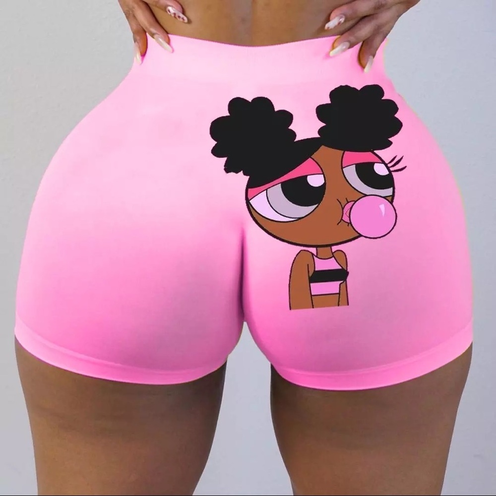 Pink Powder Puff Snack Shorts High Quality